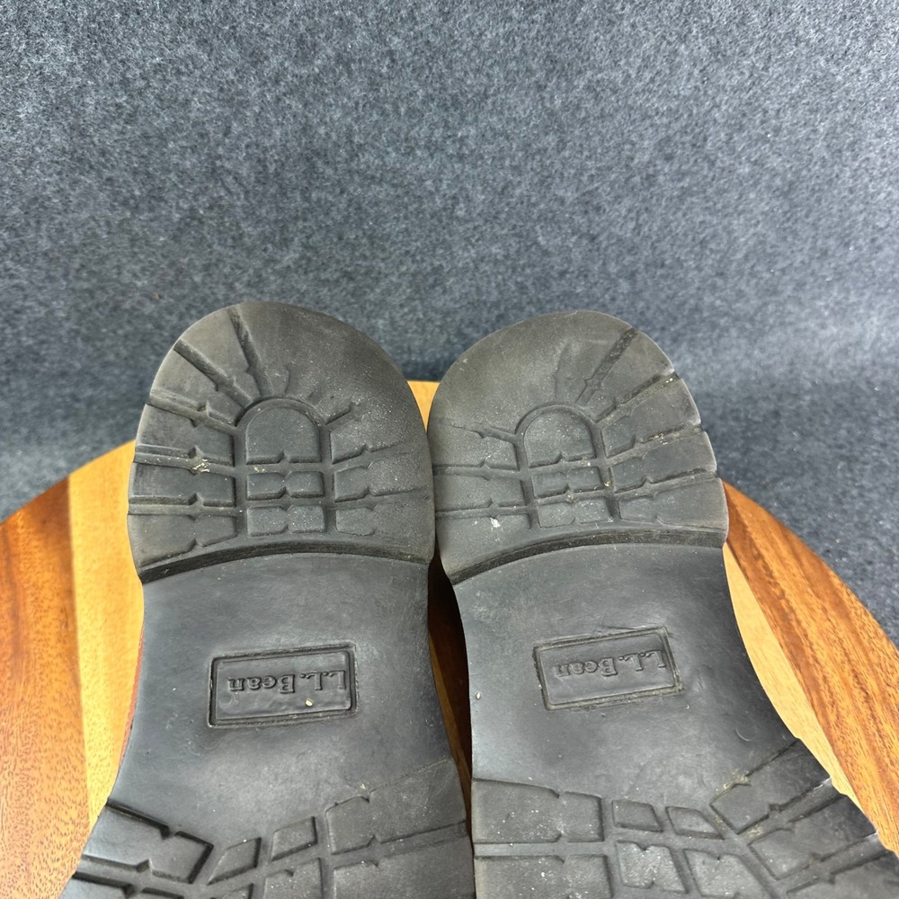 L.L. Bean Allagash Penny Loafers Bison Leather Lug Soles Moc Men Sz 11.5D - Picture 10 of 14